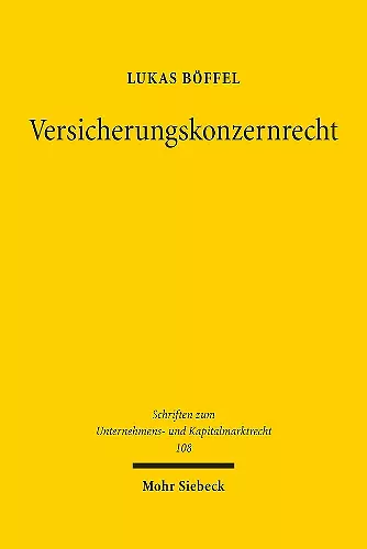 Versicherungskonzernrecht cover