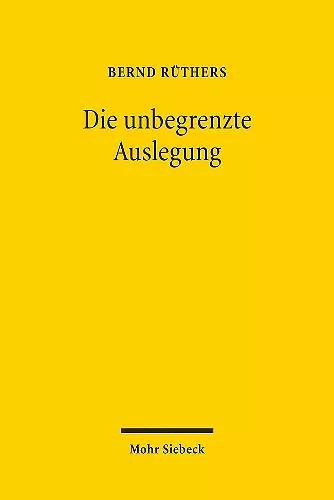 Die unbegrenzte Auslegung cover