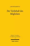 Der Vorbehalt des Möglichen cover