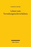 Lehren vom Verwaltungsrechtsverhältnis cover