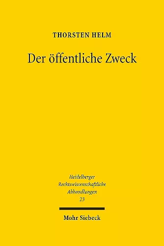 Der öffentliche Zweck cover