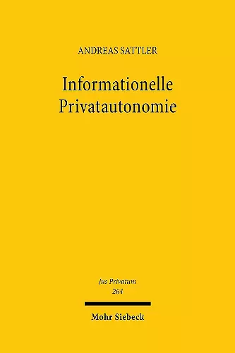 Informationelle Privatautonomie cover