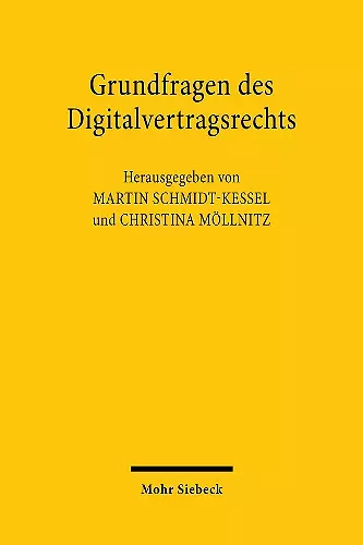 Grundfragen des Digitalvertragsrechts cover