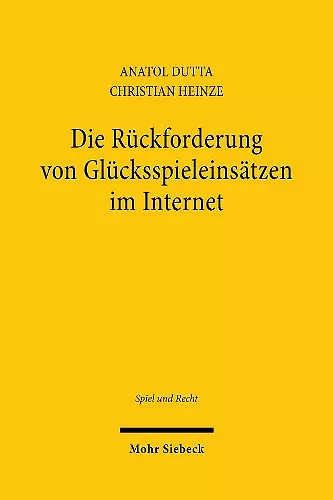 Die Rückforderung von Glücksspieleinsätzen im Internet cover