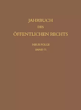 Jahrbuch des öffentlichen Rechts der Gegenwart. Neue Folge cover