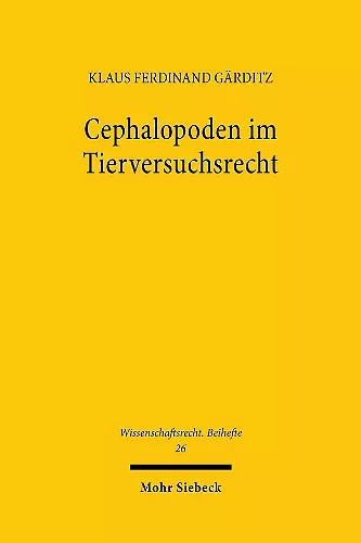 Cephalopoden im Tierversuchsrecht cover