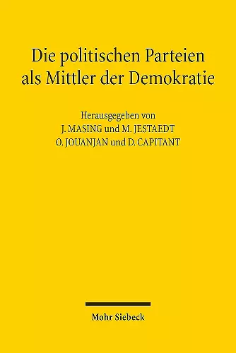 Die politischen Parteien als Mittler der Demokratie cover