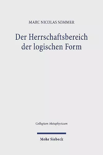 Der Herrschaftsbereich der logischen Form cover