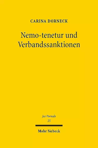 Nemo-tenetur und Verbandssanktionen cover