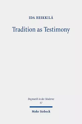 Tradition as Testimony cover