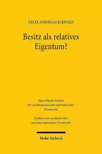 Besitz als relatives Eigentum? cover