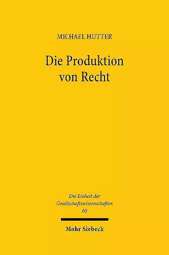 Die Produktion von Recht cover