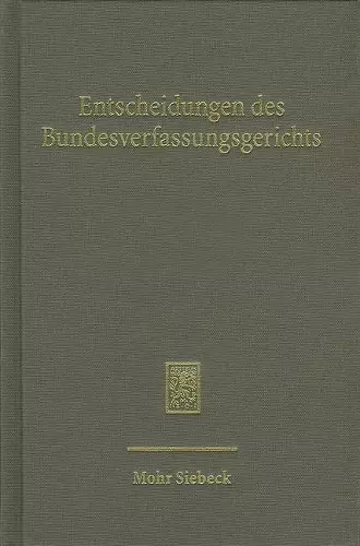 Entscheidungen des Bundesverfassungsgerichts (BVerfGE) cover