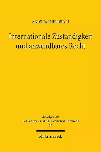 Internationale Zuständigkeit und anwendbares Recht cover