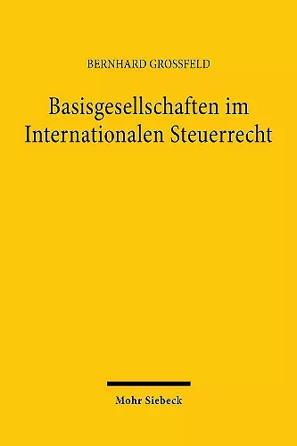 Basisgesellschaften im Internationalen Steuerrecht cover