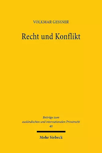 Recht und Konflikt cover