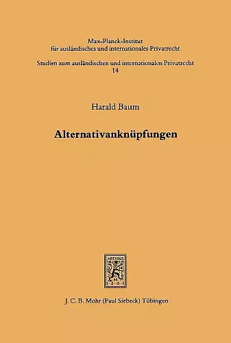 Alternativanknüpfungen cover