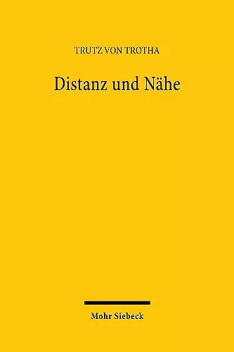 Distanz und Nähe cover