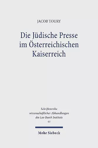 Die Jüdische Presse im Österreichischen Kaiserreich cover