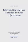 Judentum, Staat und Heer in Preußen im frühen 19. Jahrhundert cover