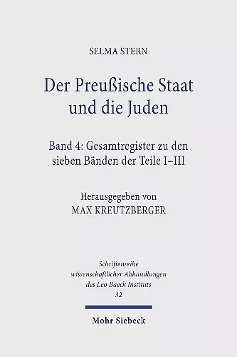 Der Preußische Staat und die Juden cover