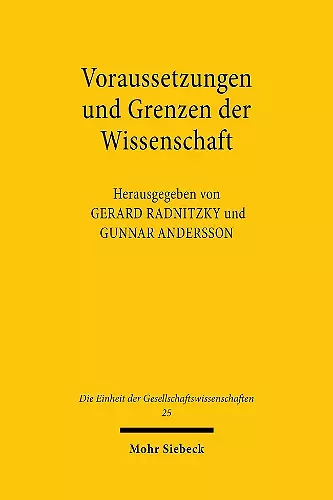 Voraussetzungen und Grenzen der Wissenschaft cover