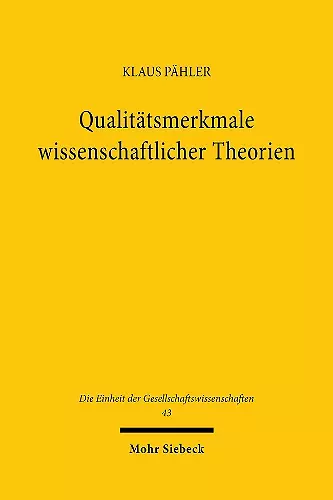 Qualitätsmerkmale wissenschaftlicher Theorien cover