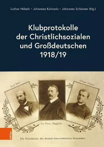 Klubprotokolle der Christlichsozialen und Großdeutschen 1918/19 cover