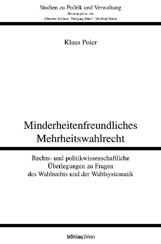 Minderheitenfreundliches Mehrheitswahlrecht cover