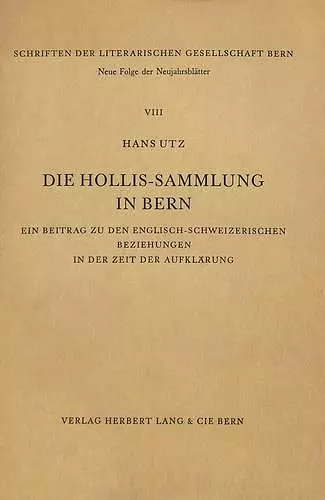 Die Hollis-Sammlung in Bern cover