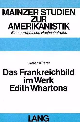 Das Frankreichbild Im Werk Edith Whartons cover