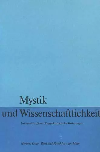 Mystik Und Wissenschaftlichkeit cover