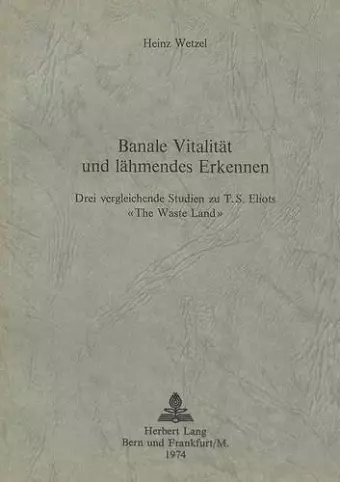 Banale Vitalitaet Und Laehmendes Erkennen cover