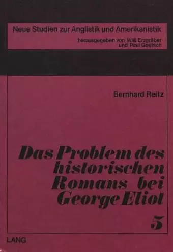 Das Problem Des Historischen Romans Bei George Eliot cover