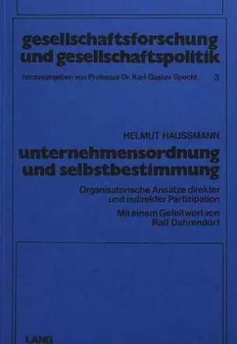 Unternehmensordnung Und Selbstbestimmung cover