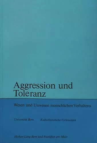 Aggression Und Toleranz cover