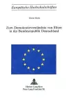 Zum Demokratieverstaendnis Von Eliten in Der Bundesrepublik Deutschland cover