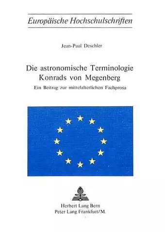 Die Astronomische Terminologie Konrads Von Megenberg cover