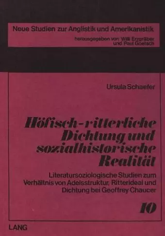 Hoefisch-Ritterliche Dichtung Und Sozialhistorische Realitaet cover