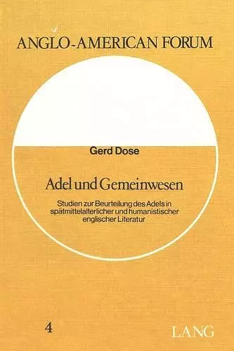 Adel Und Gemeinwesen cover