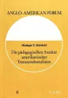 Die Paedagogischen Ansaetze Amerikanischer Transzendentalisten cover