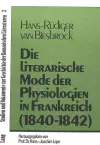 Die Literarische Mode Der Physiologien in Frankreich (1840-1842) cover