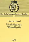 Richterleitbilder in Der Weimarer Republik cover