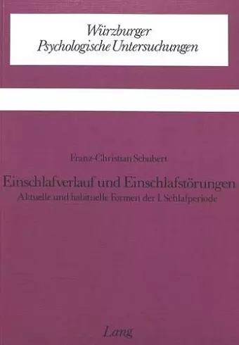 Einschlafverlauf Und Einschlafstoerungen cover