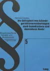 Die Gueltigkeit Von Schiedsgerichtsvereinbarungen Nach Kanadischem Und Deutschem Recht cover