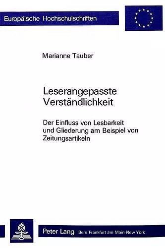 Leserangepasste Verstaendlichkeit cover