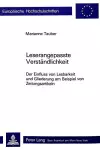 Leserangepasste Verstaendlichkeit cover