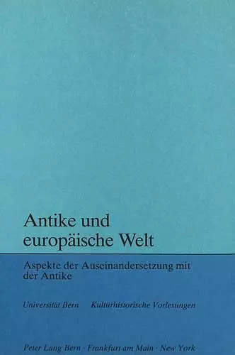 Antike Und Europaeische Welt cover