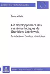 Un Développement Des Systèmes Logiques de Stanislaw Lesniewski cover