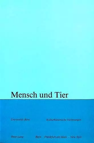 Mensch Und Tier cover